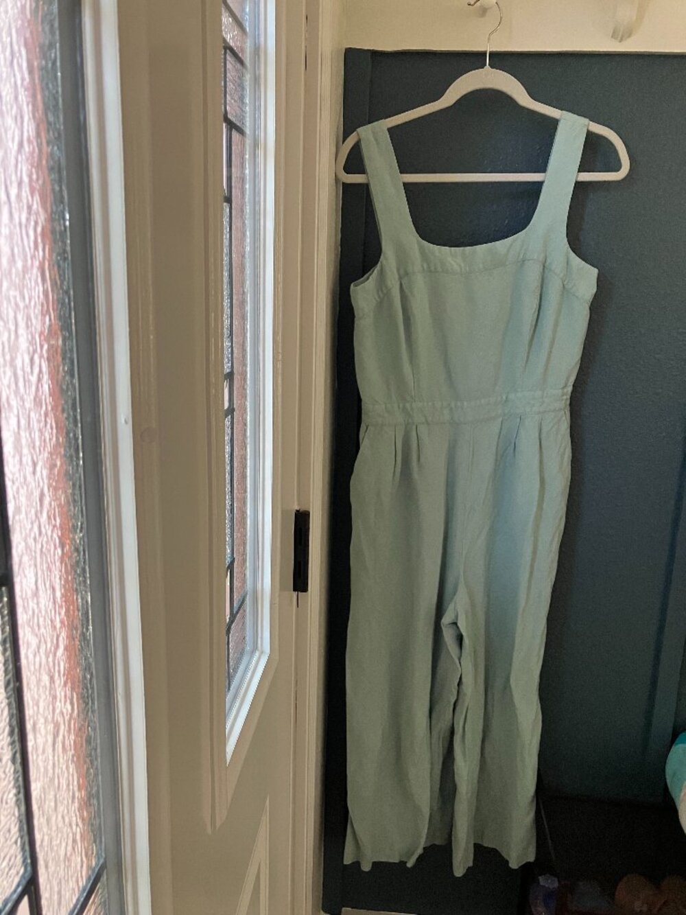 Anne Taylor Factory Jumpsuit Linen Blend (Mint) Size 6